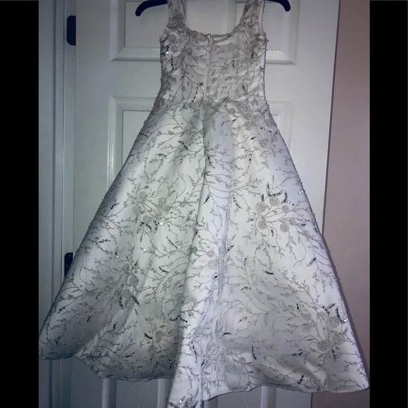 Flower girl dress with vail brand new !!